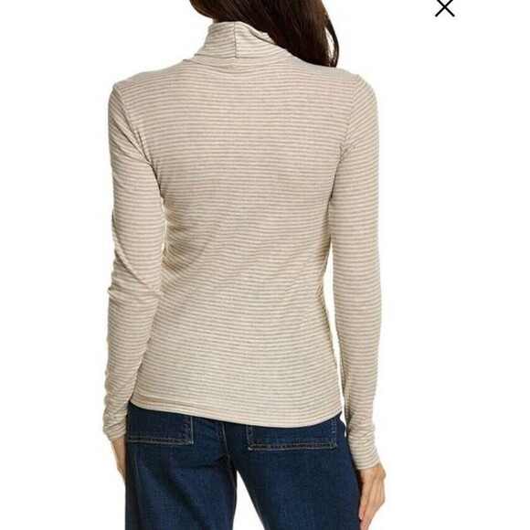 SPLENDID Ribbed Turtleneck Top Size XL Beige Color - Picture 2 of 12